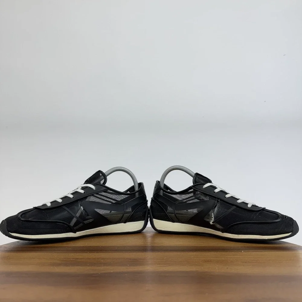Womens Rag & Bone Mesh Retro Runner Sheer Black Casual Sneakers Shoes Size EU 37